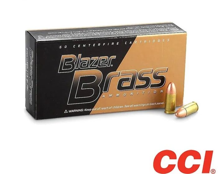 CCI Blazer-Brass 9mm Luger 115gr. FMJ 50rds