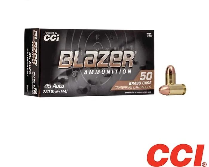 CCI Blazer .45 ACP 230gr. FMJ (50rds & 1000rds)