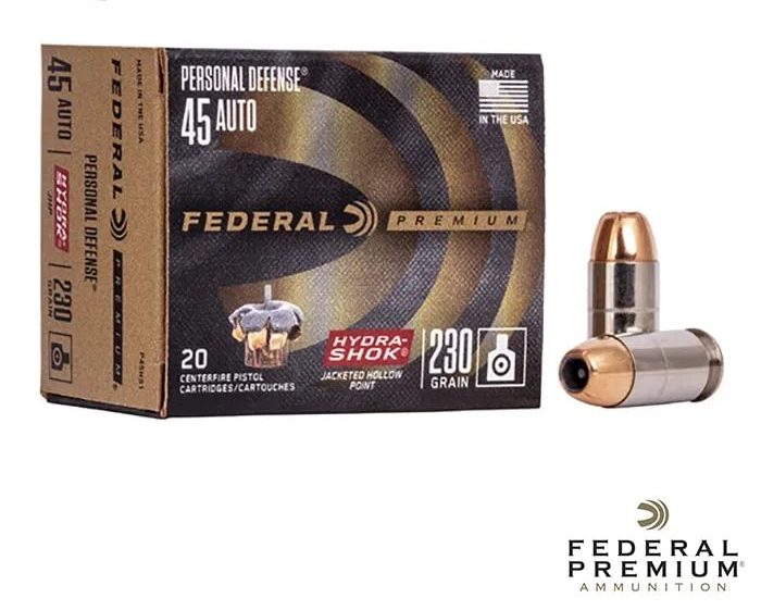 Federal Premium .45 ACP 230gr. JHP 20rds