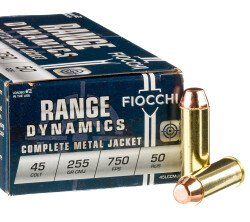 Fiocchi .45 Long-Colt 255gr CMJ (50rds & 500rds)