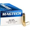 38 Spl Ammo by Magtech - 158gr SJHP 50rds