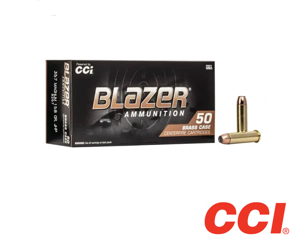 CCI Blazer-Brass .357 Mag 158gr. JHP (50rds & 1000rds)