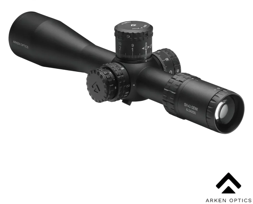 Arken SH-4J 6-24X50 GEN2 FFP Illuminated VPR MIL Reticle W/ Zero Stop 34 mm