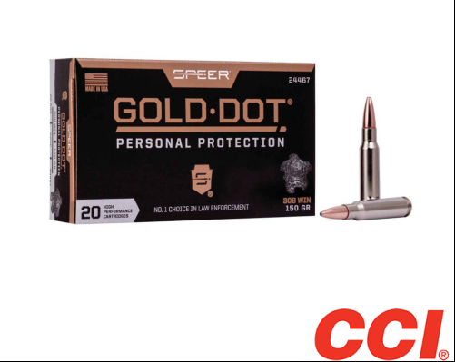 CCI Speer Gold Dot .308 Win 150gr. SP 200rds
