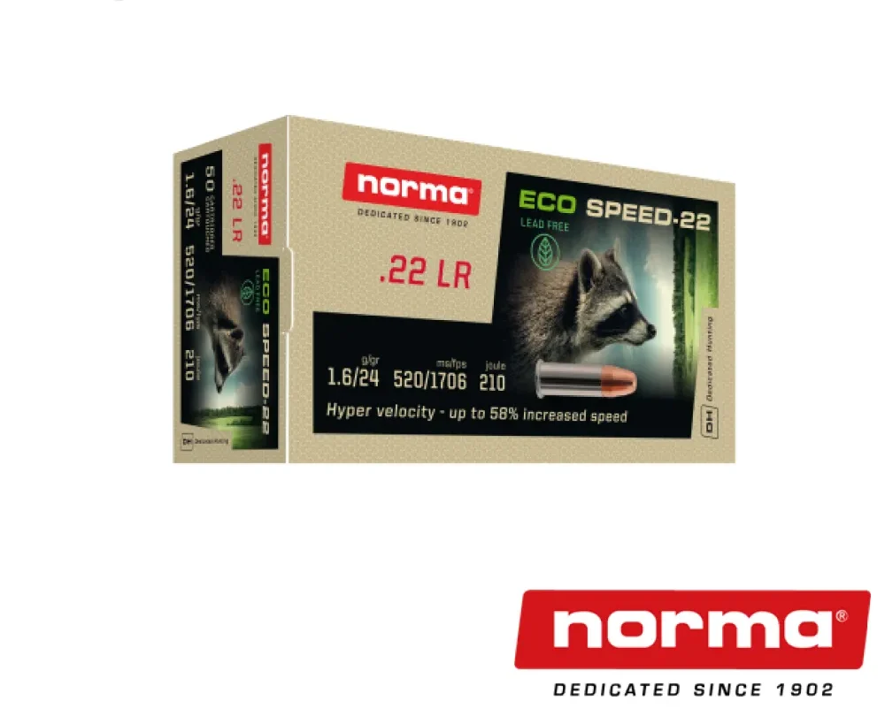 Norma Eco Speed .22LR 24gr (50rds, 500rds & 5000rds)