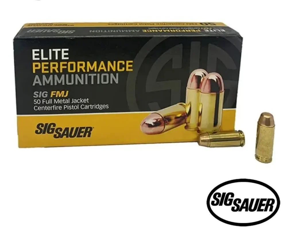 Sig Sauer Elite Ball 10mm 180gr. FMJ (50rds & 1000rds)