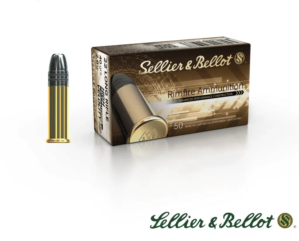 Sellier & Bellot .22 LR 40gr HV HP LRN (50rds & 5000rds)