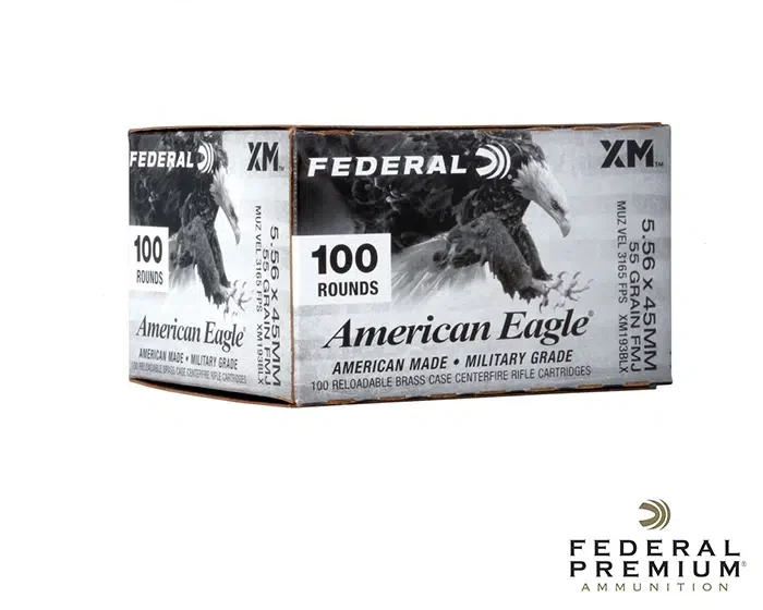Federal American Eagle 5.56 NATO 55gr. FMJBT 100rds