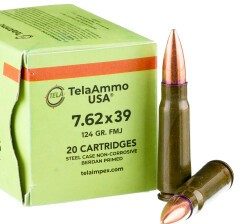 Tela Impex 7.62x39 124gr FMJ (20rds & 1000rds)